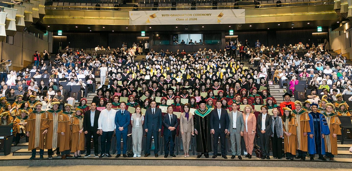 A Nazarbayev University School of Medicine graduating class