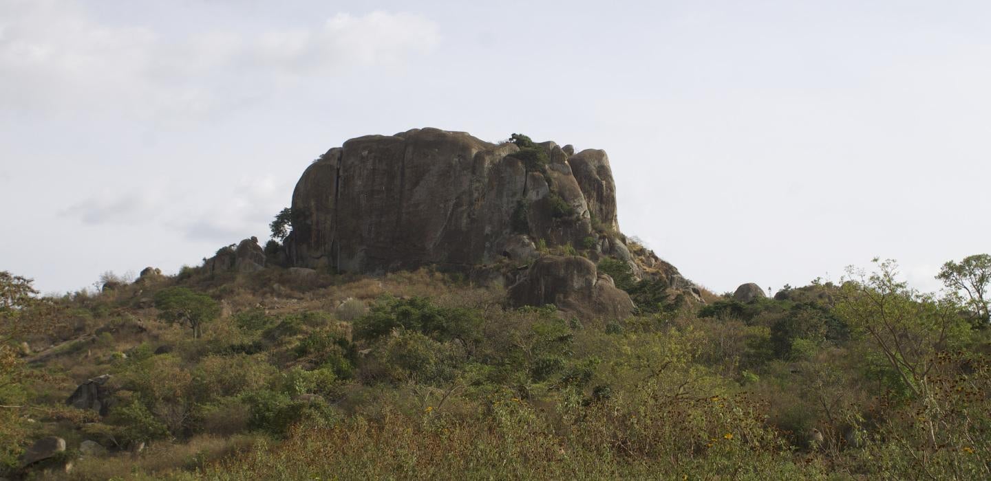 The Kakapel Rockshelter, a rock formation in Kenya.