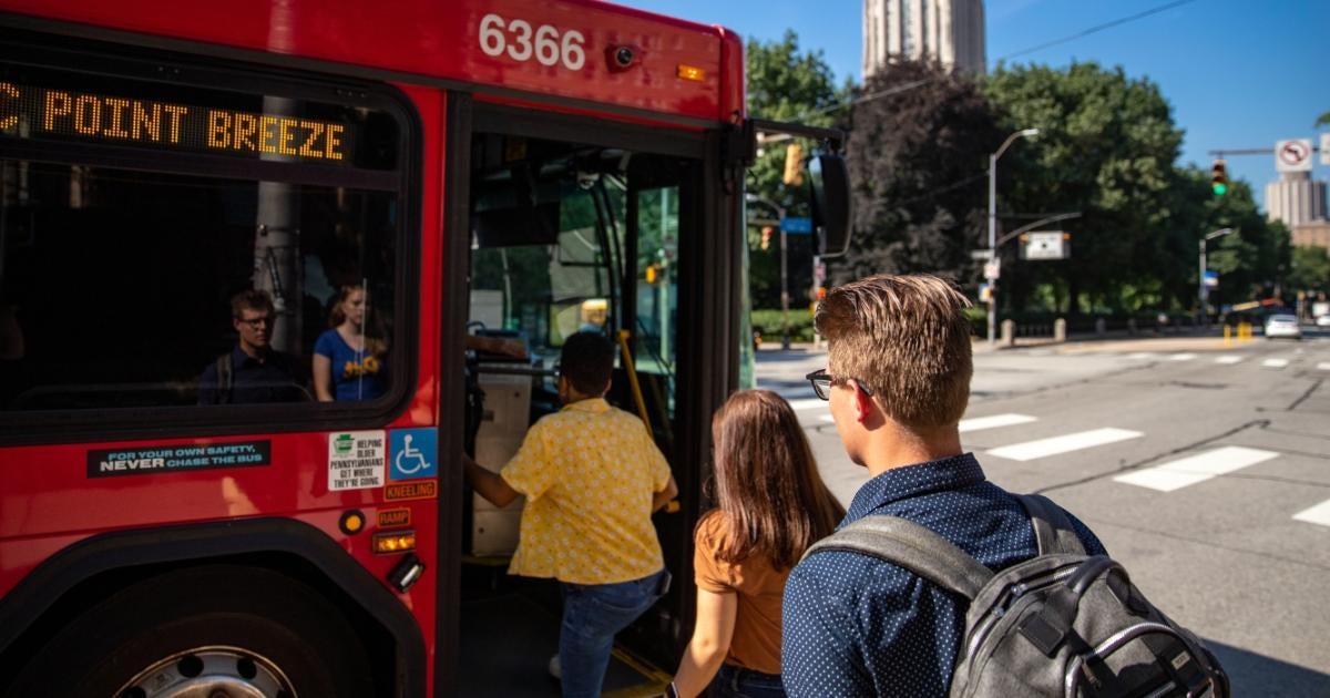 Your Pitt ID is a free bus pass, so you can ride.