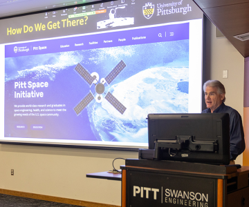 Alan George gives a presentation about Pitt Space